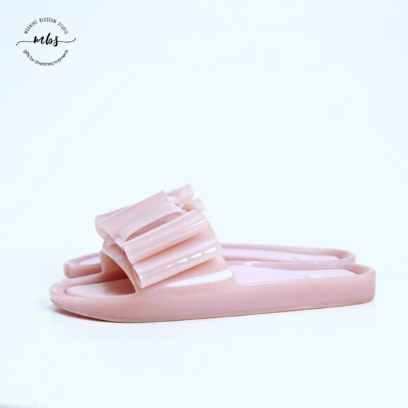 Melissa Beach Bow Jelly Slides Light Pink Women US 8 EU 39 - Picture 4 of 13